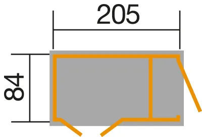 Multibox mit Regalsystem, anthrazit Produktbild #2