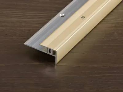 Treppenkantenprofil PROSTEP Aluminium eloxiert Champagne Produktbild #1