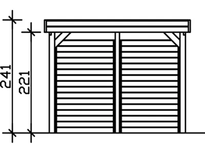 Carport SPARSET Friesland inkl. Rück- und Seitenwand Produktbild #5