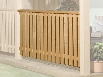 Brüstungsgeländer geschlossen für Terrassenüberdachung 672 Produktbild #1