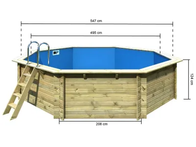 Holzpool Modell 3 38 mm SPARSET Terrasse Zubehöre Produktbild #3