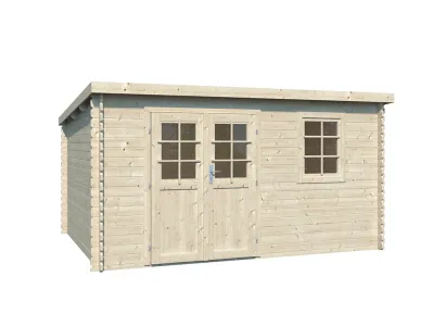 Gartenhaus Blockbohlenhaus CA2981 28 mm naturbelassen Produktbild #2