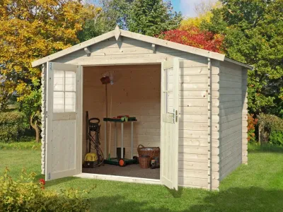 Gartenhaus Blockbohlenhaus CA2875 Houston 28 mm naturbelassen Produktbild #2