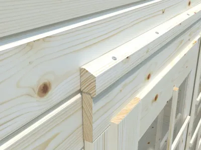 Gartenhaus Blockbohlenhaus Ella 13,1 m² 28 mm naturbelassen Produktbild #6