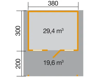 Gartenhaus 138 A Gr. 1 45 mm naturbelassen Produktbild #2