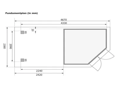 Gartenhaus SET Goldendorf 3 ECO 19 mm terragrau, inkl. 2,4 m Anbaudach Produktbild #11