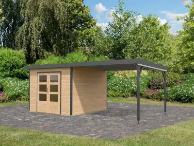 Hybrid-Gartenhaus Pluto A Set naturbelassen/anthrazit Produktbild #9