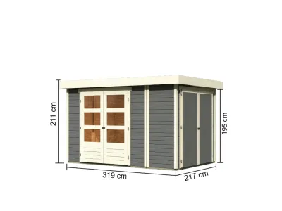 Gartenhaus Retola 3 Set terragrau Produktbild #9