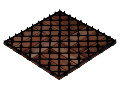 Terrassenfliese Akazie Holzfliese dunkel geölt Produktbild #3