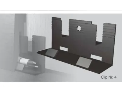 Sockelleisten-Clip für Profile 16 x 58 mm, 19 x 57 mm und 19 x 80 mm Produktbild #2