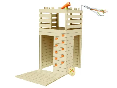 Spielturm Knight Ritterburg naturbelassen Produktbild #3