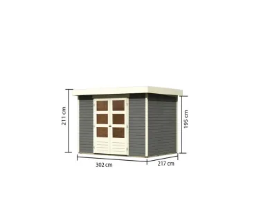 Gartenhaus Askola 4 19 mm terragrau Produktbild #7
