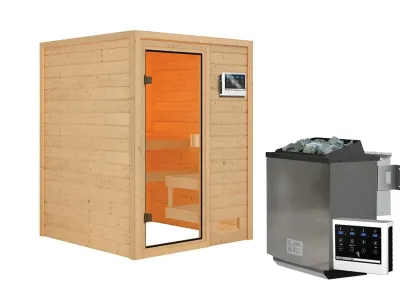Sauna Massivholzsauna Sandra, inkl. 9 kW Bio-Ofen mit externer Steuerung Produktbild #6
