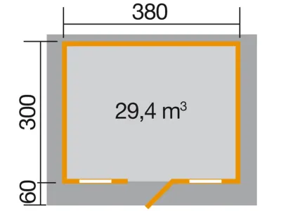 Gartenhaus 138 Gr. 1 45 mm naturbelassen Produktbild #2