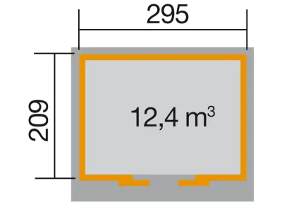 Gerätehaus 225 Gr. 1 21 mm naturbelassen Produktbild #2