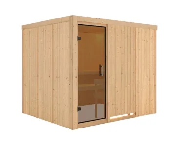Systemsauna Gobin graphit Ganzglastür Produktbild #5