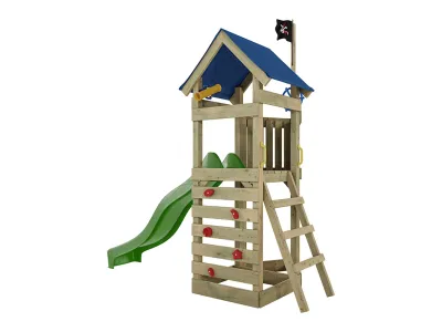 Spielturm Pirat Captain Jolly KDI inkl. Rutsche grün Produktbild #5