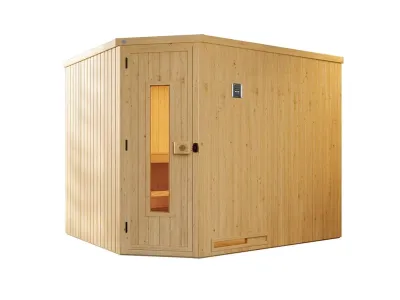 Sauna Systemsauna Varberg 4 mit isolierter Holztür Produktbild #2