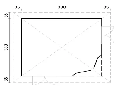 Pavillon Melanie 9,6 m² naturbelassen Produktbild #3