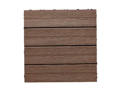 WPC-Fliese Holzoptik Braun Produktbild #1