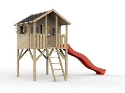 Stelzenhaus Big House KDI inkl. Rutsche rot Produktbild #3