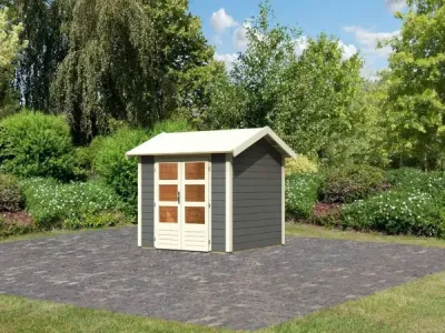Gartenhaus Theres 3 28 mm terragrau Produktbild #1