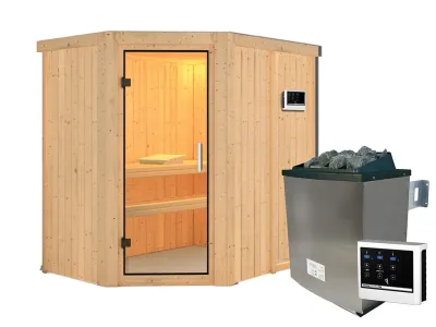 Sauna Systemsauna Carin, inkl. 9 kW Ofen mit externer Steuerung Produktbild #12