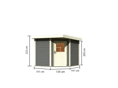 Gartenhaus Neuruppin 2 28 mm terragrau Produktbild #4