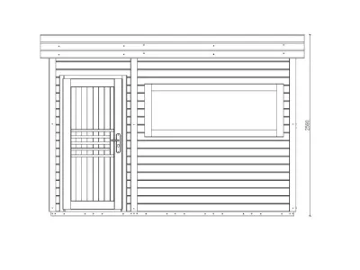 Gartensauna Artuu 40 mm mit Holztür naturbelassen Produktbild #13