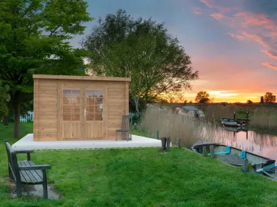 Gartenhaus Blockbohlenhaus Ella 8,7 m² 28 mm braun tauchimprägniert Produktbild #1
