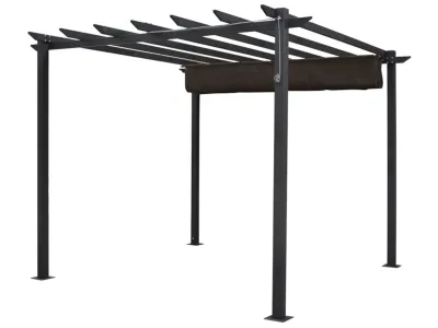 Aluminium-Pergola "Latina 3x3" dunkelgrau Produktbild #5