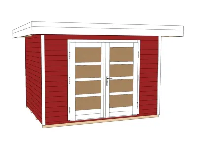 Gartenhaus Designhaus 126 Plus Gr. 2 schwedenrot Produktbild #3