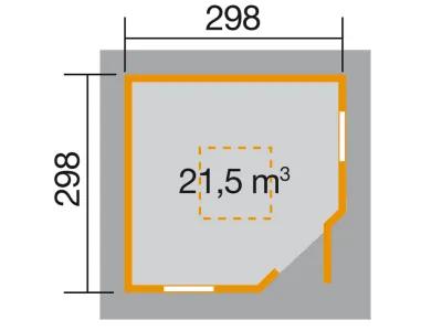 Gartenhaus 149 A Gr. 2 28 mm naturbelassen Produktbild #2