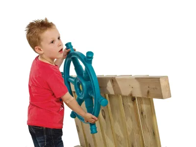 Piraten Lenkrad Steuerrad "Star" türkis/limongrün Ø 54 cm Produktbild #3