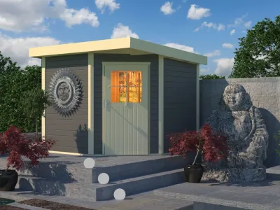 Gartenhaus Neuruppin 2 28 mm terragrau Produktbild #8