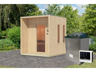 Saunahaus Arcadia 73 mm naturbelassen Produktbild #10