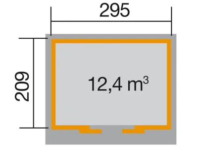Gerätehaus 225 Gr. 1 21 mm grau Produktbild #2