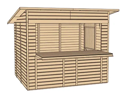 Marktstand Verkaufshaus 221 19 mm naturbelassen Produktbild #3