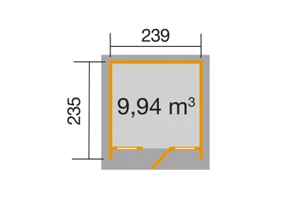Gartenhaus Designhaus 263 Gr. 1 28 mm anthrazit lasiert Produktbild #3