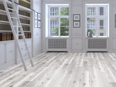 Korkboden Naturboden DESIGNTrend Eiche Snow Holzoptik Landhausdiele Produktbild #4