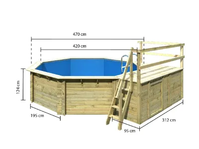 Holzpool 2 Set C naturbelassen Produktbild #8