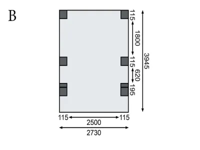 Carport Einzel 1 CLASSIC inkl. 2 Einfahrtsbögen, inkl. 0,5 mm Stahldachplatte Produktbild #3