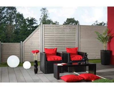 Sichtschutzzaun NEO Design Gitter grau Produktbild #2