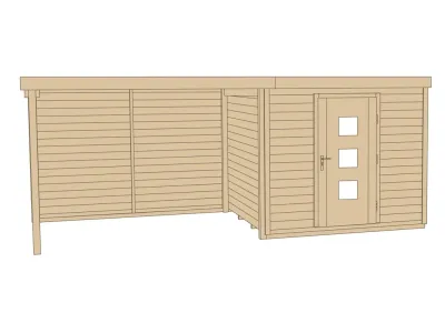Gartenhaus Designhaus wekaLine 413 B Gr. 1 45 mm naturbelassen Produktbild #3