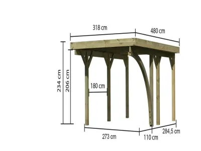 Carport Einzel 1 CLASSIC inkl. Einfahrtsbogen Produktbild #3