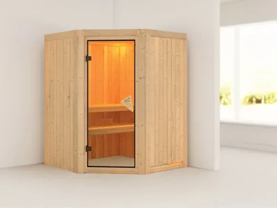Systemsauna Larin bronzierte Ganzglastür Produktbild #1