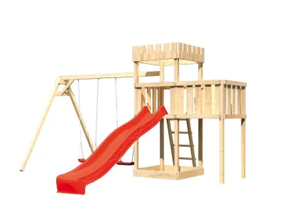 Spielturm Ritterburg Löwenherz SET naturbelassen Produktbild #3