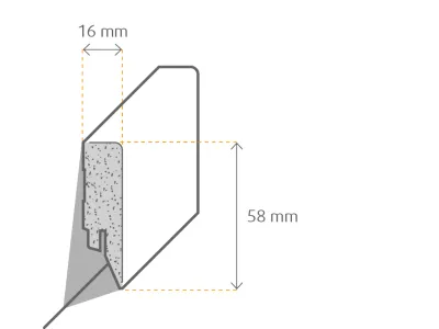Sockelleiste Topline wasserdicht - weiß Produktbild #2
