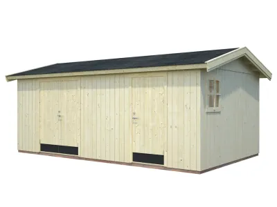 Gerätehaus Olaf 16,9 m² 18+70 mm naturbelassen Produktbild #2