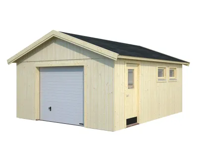 Garage Andre 21,5 m² mit Sektionaltor 18+95 mm naturbelassen Produktbild #2